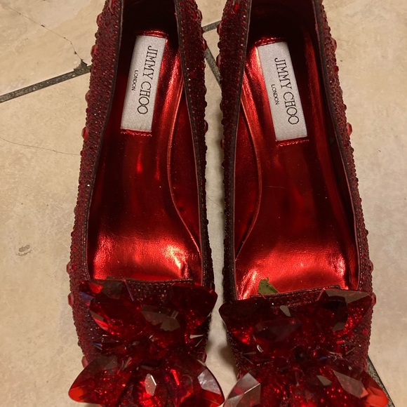 Cinderella jimmy Choo read style shoes absolutely stunning the most beautiful - Picture 3 of 7